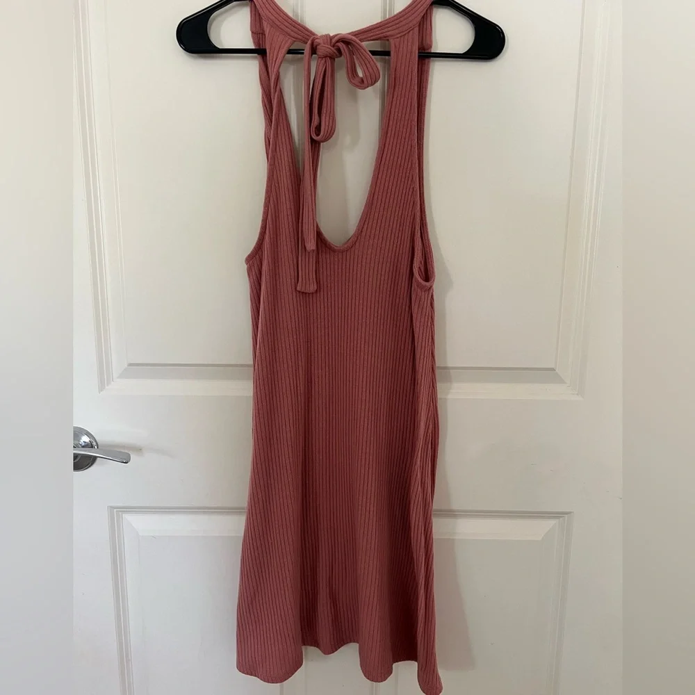 Kendall & Kylie Ribbed Mauve Summer Dress - Picture 3 of 4